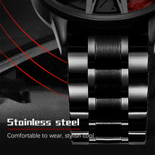 Load image into Gallery viewer, Car Wheel Watch-Waterproof Stainless Steel Japanese Quartz Wrist Watch(Silver)