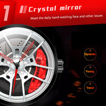 Load image into Gallery viewer, Car Wheel Watch-Waterproof Stainless Steel Japanese Quartz Wrist Watch (Silver)