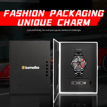 Load image into Gallery viewer, Spinning Car Watch with Stainless Steel Band Waterproof Japanese Quartz Wrist Watch
